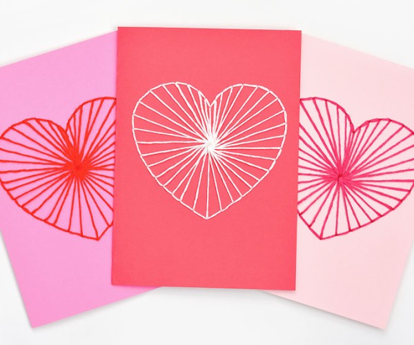 Heart String Art Cards