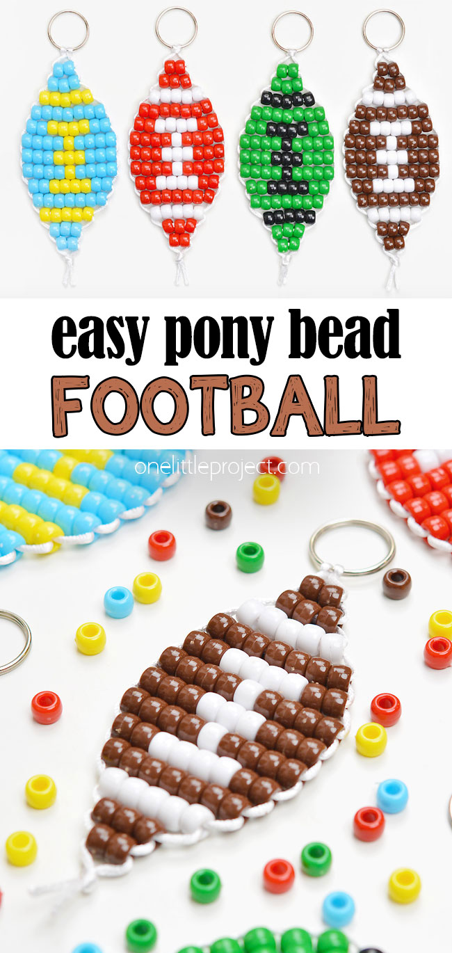 Free pattern for a pony bead football keychain
