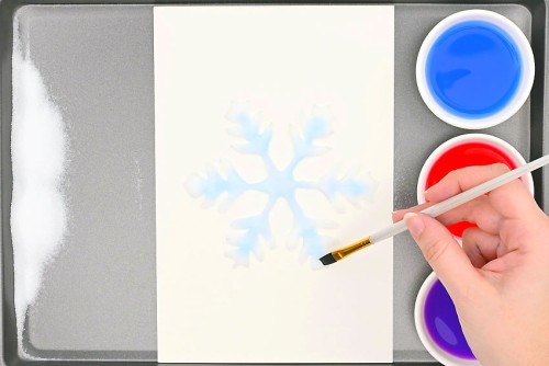 Snowflake Salt Painting