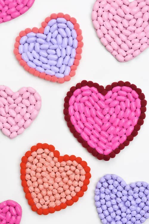 Valentine's Day Crafts - Valentine's Day Bean Art Valentine's Day Crafts - Valentine's Day Bean Art