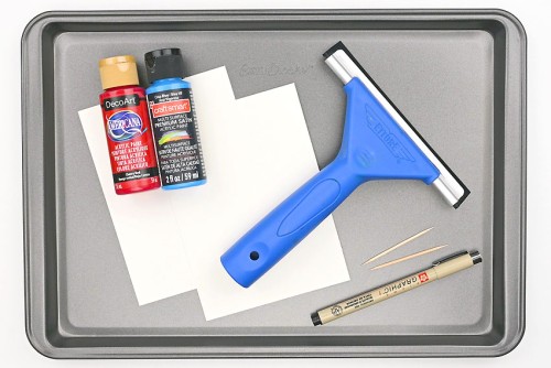 Cat Squeegee Painting Supplies