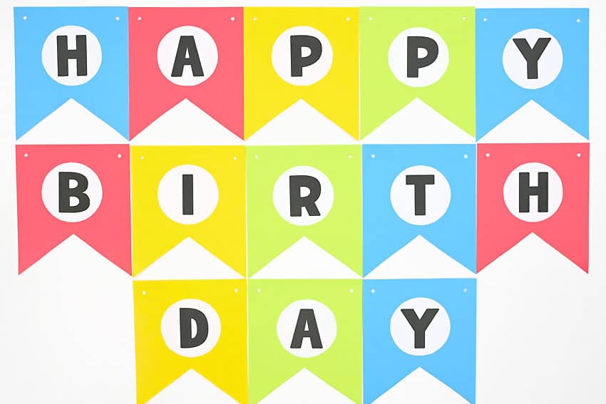 DIY Banner | Happy Birthday Banner Printable (Customizable Letters!)