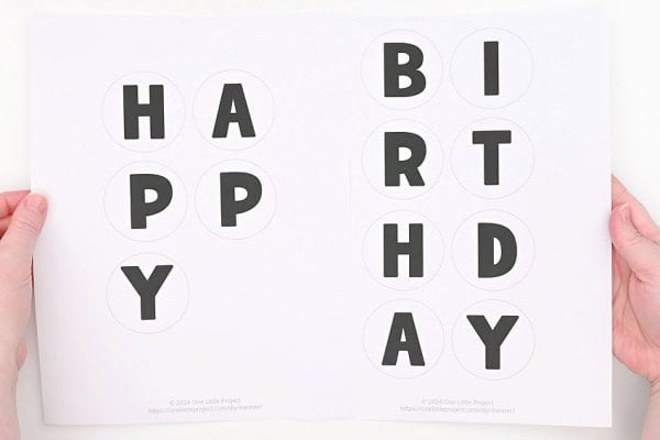 DIY Banner | Happy Birthday Banner Printable (Customizable Letters!)