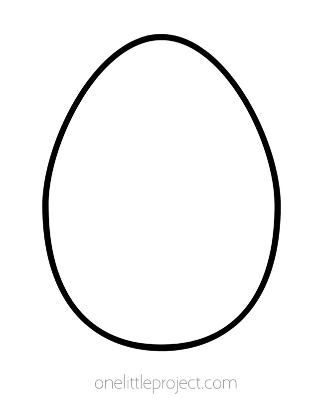Blank Easter egg template