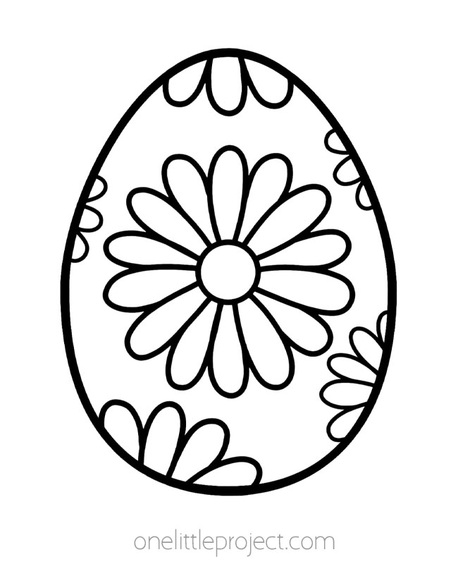 Daisy covered Easter egg templates