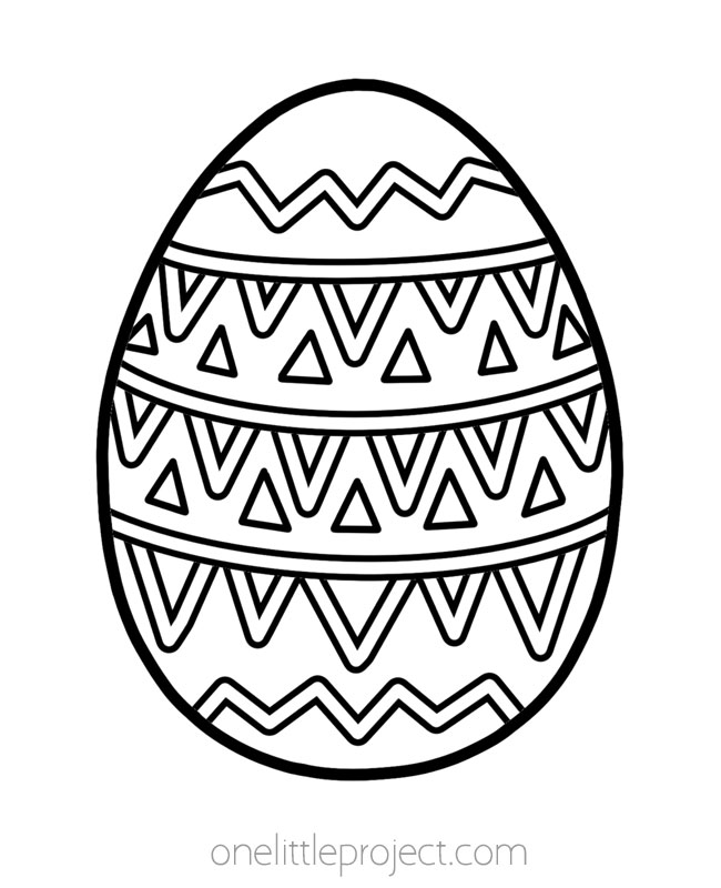 Geometric Easter egg templates