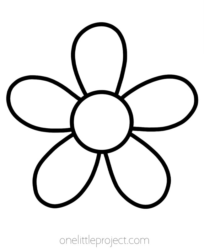 Flower outline with large center