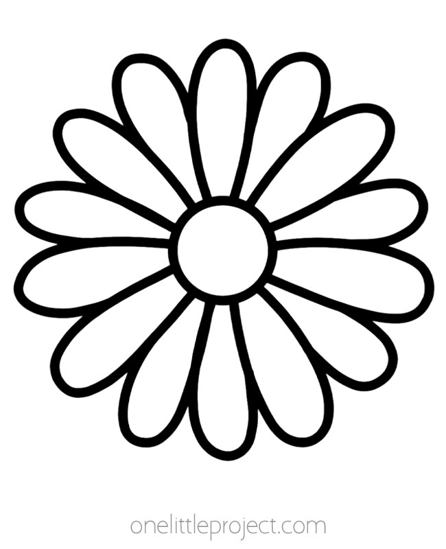 Daisy outlines for free to print and make crafts