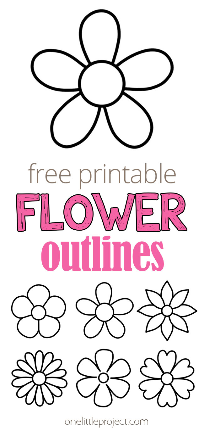 Free flower outline printables