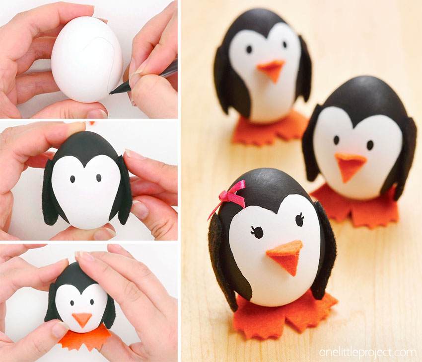 DIY Easter Egg Penguins