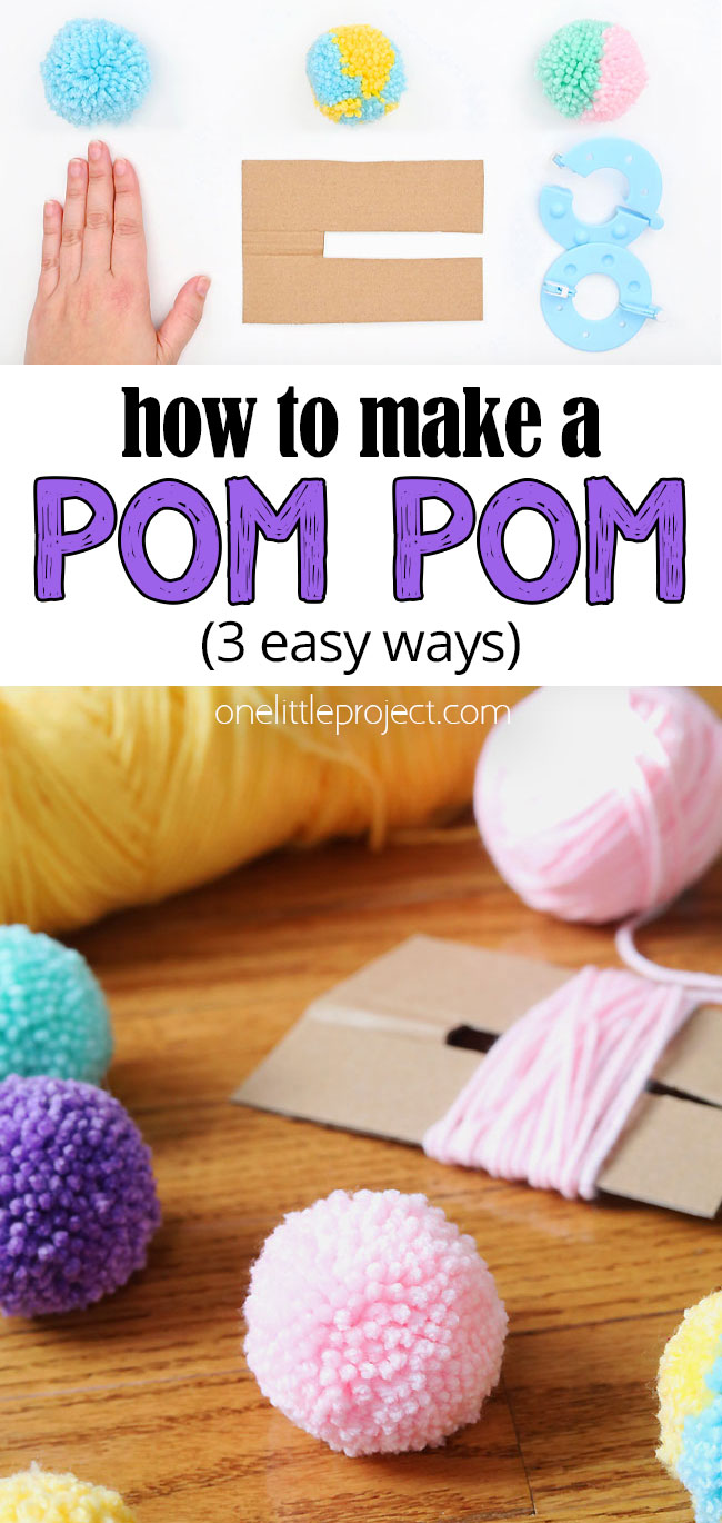 3 easy ways to make a yarn pompom