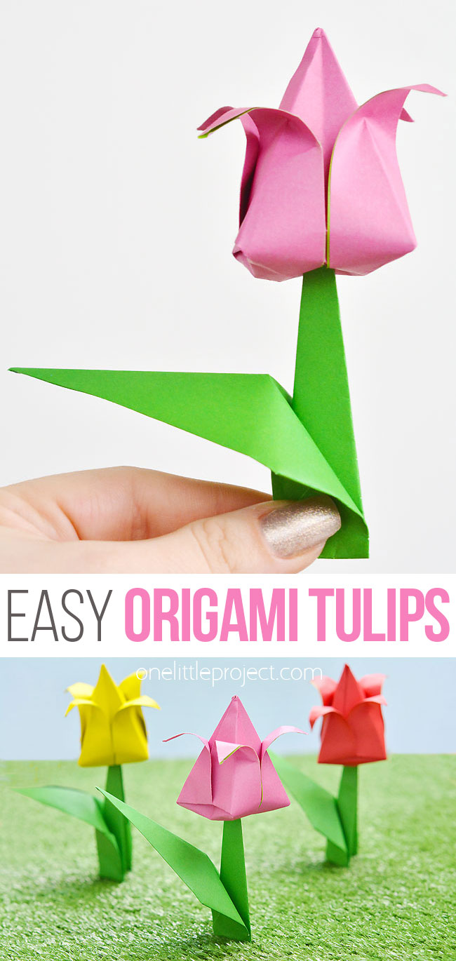 Easy origami tulip