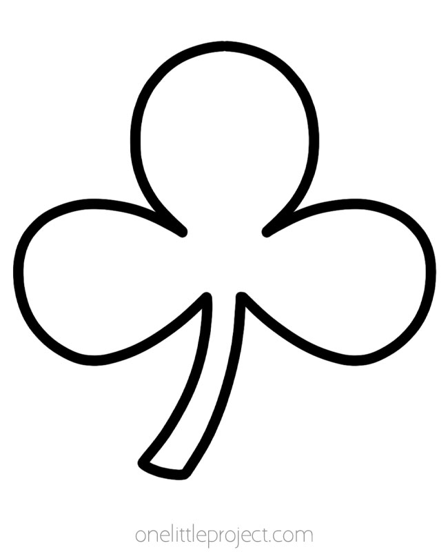 Rounded leaves on the outline of a shamrock