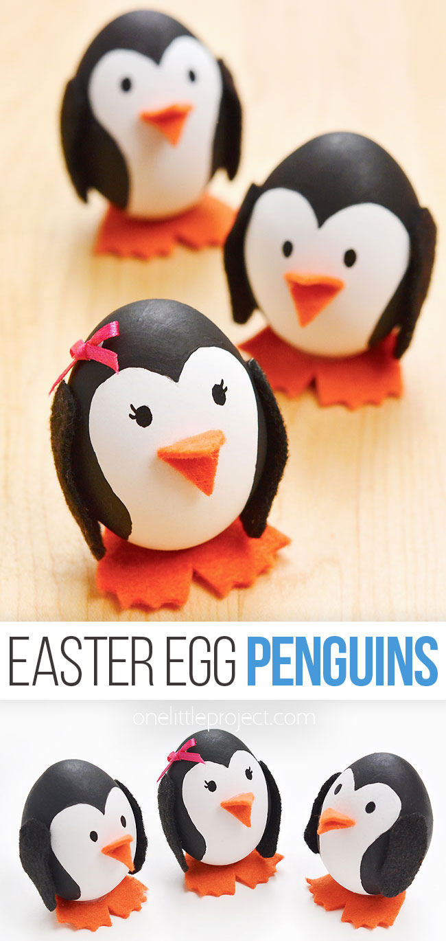 Penguin Easter egg crafts