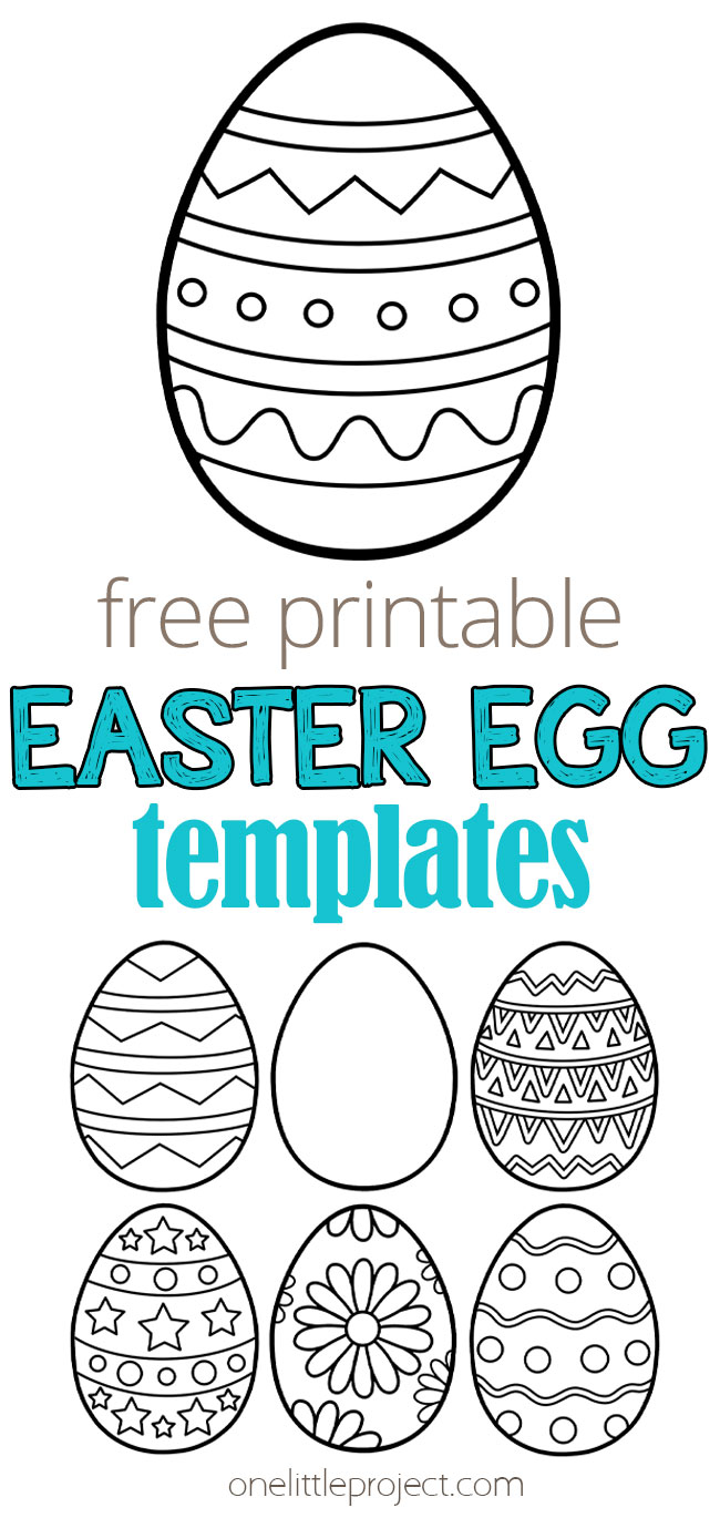 Free printable Easter egg templates