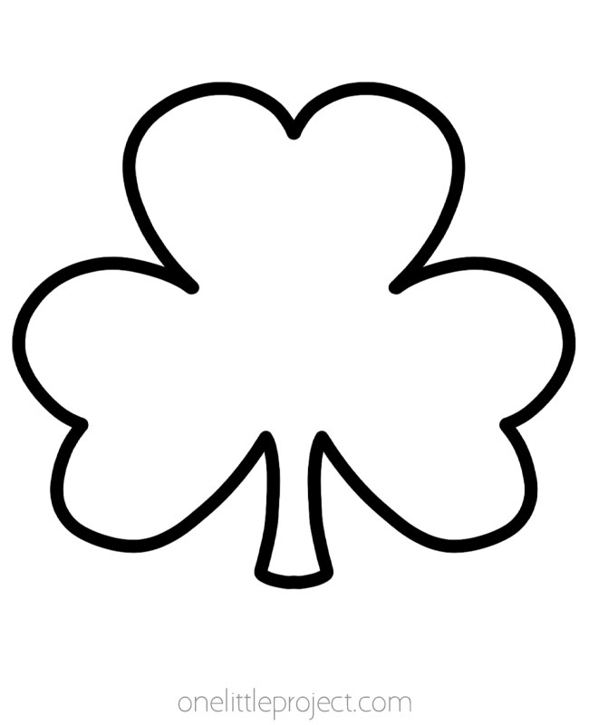 Free printable shamrock template in a variety of sizes