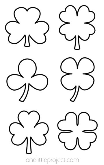Shamrock Template | Free Printable Shamrock Clover Outlines