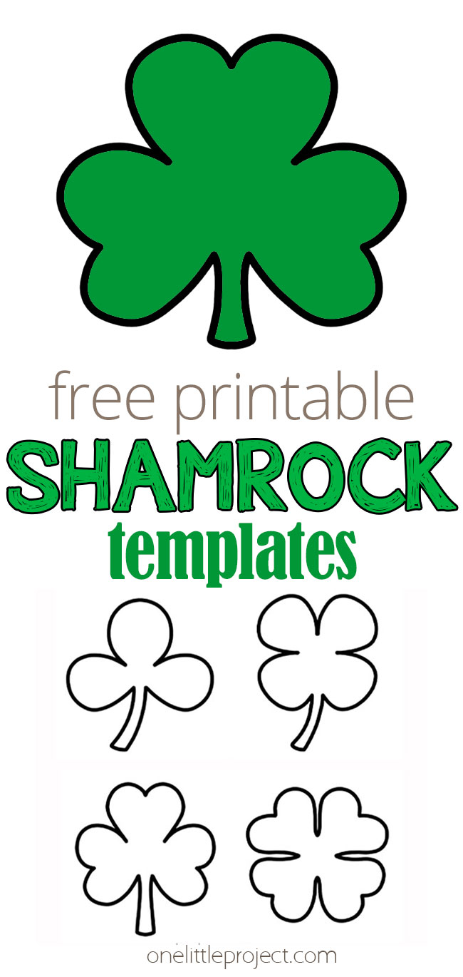 Free printable shamrock templates