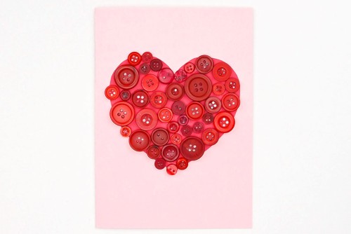 Button Art Heart Cards