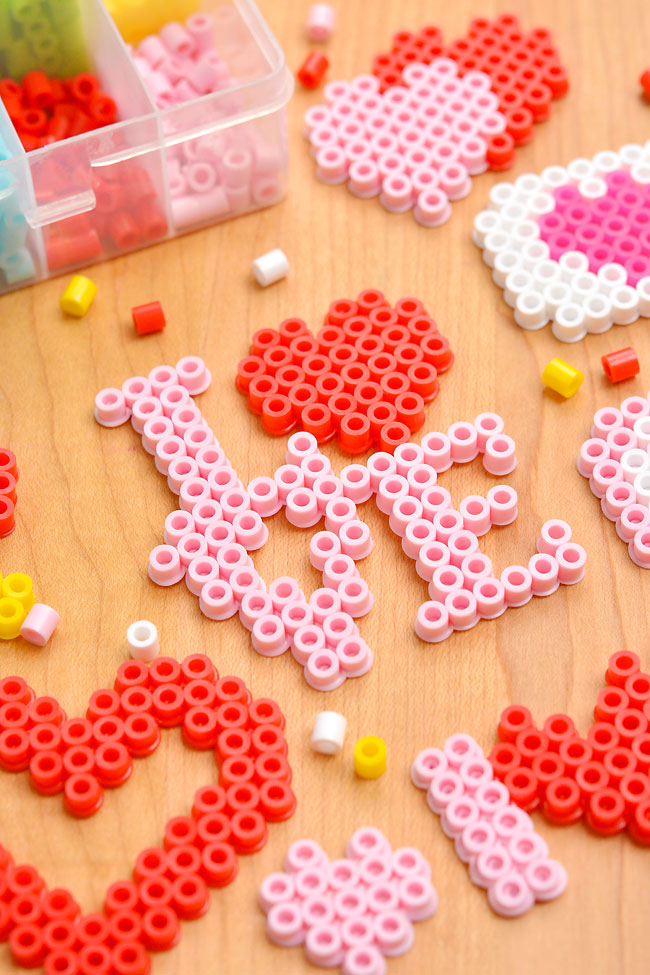 Free Perler bead patterns for Valentine's Day