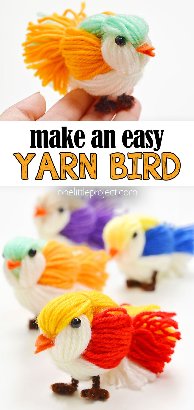 Easy yarn bird tutorial