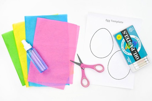 Bleeding Tissue Paper Easter Eggs Supplies
