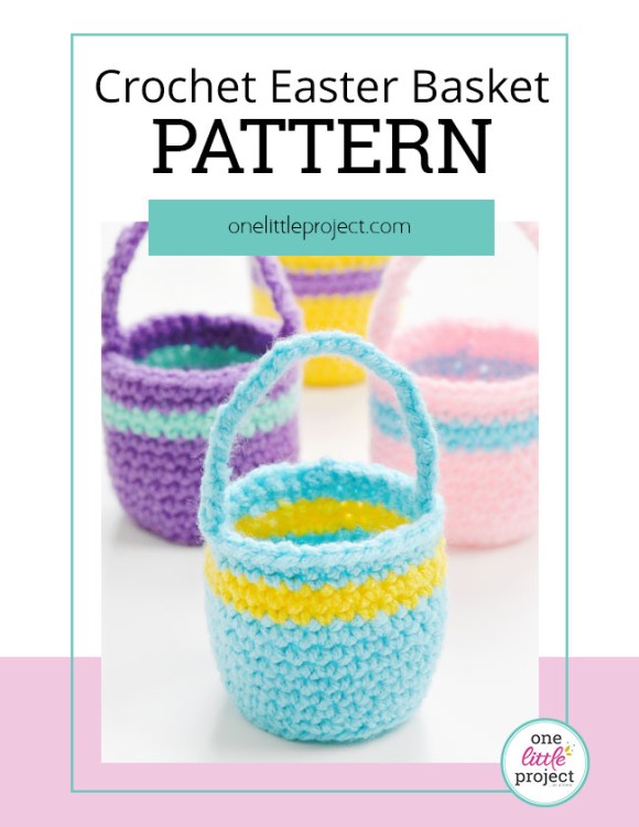 Free PDF pattern for a crochet Easter basket