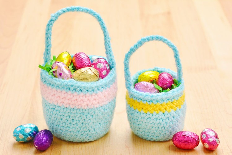 Easter crochet basket