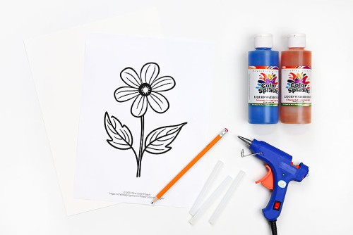 Glue Gun Art Flowers Supplies