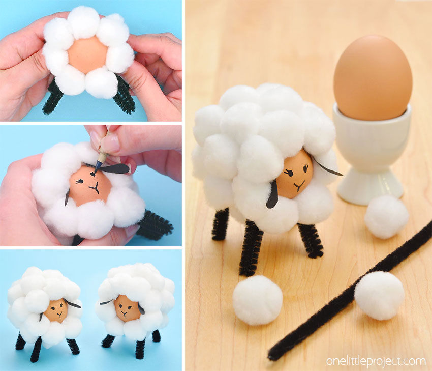 DIY sheep Easter egg