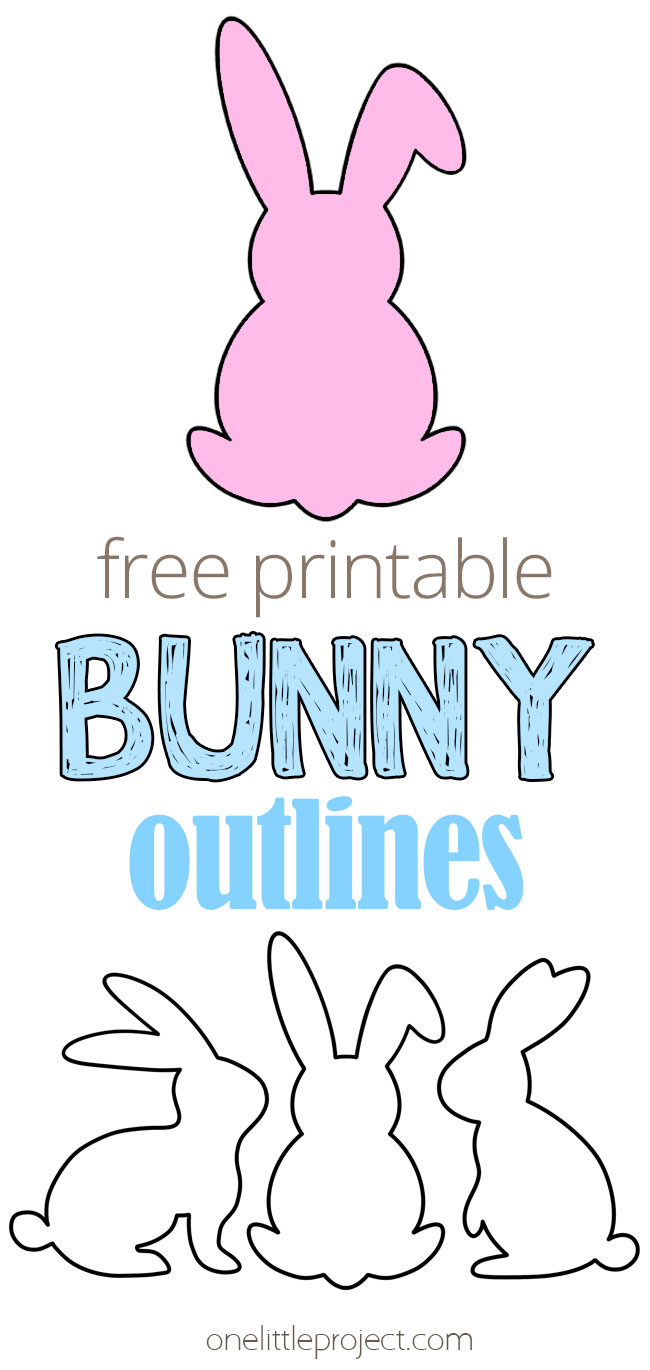 Free printable bunny outlines and templates for arts and crafts