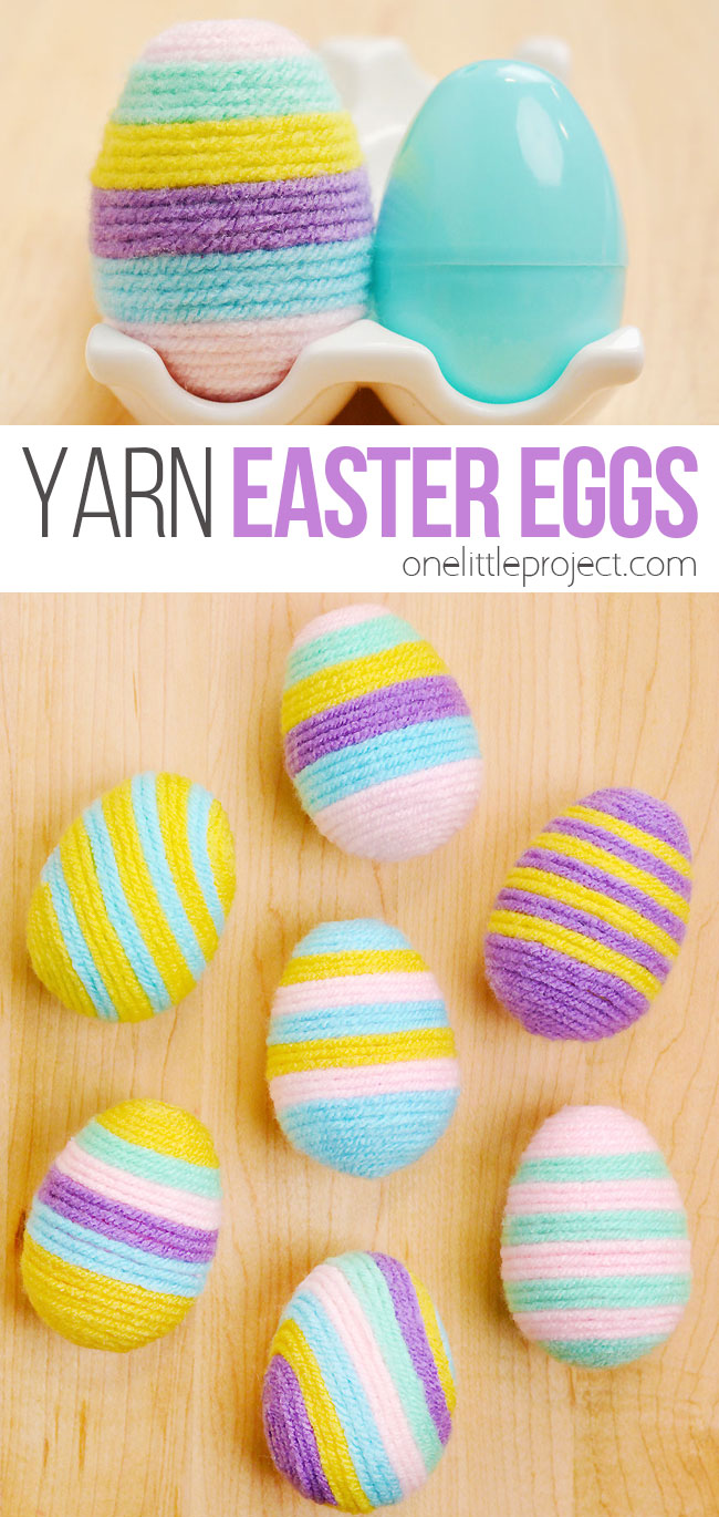 Yarn wrapped Easter egg