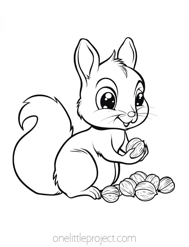 Animal Coloring Pages - squirrel