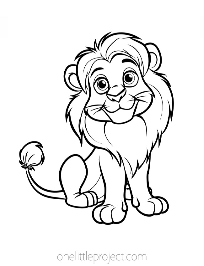 Animal Coloring Sheets - lion