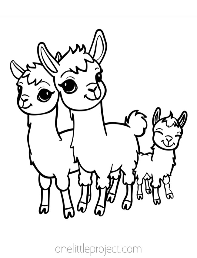 Animals Coloring Pages - llamas