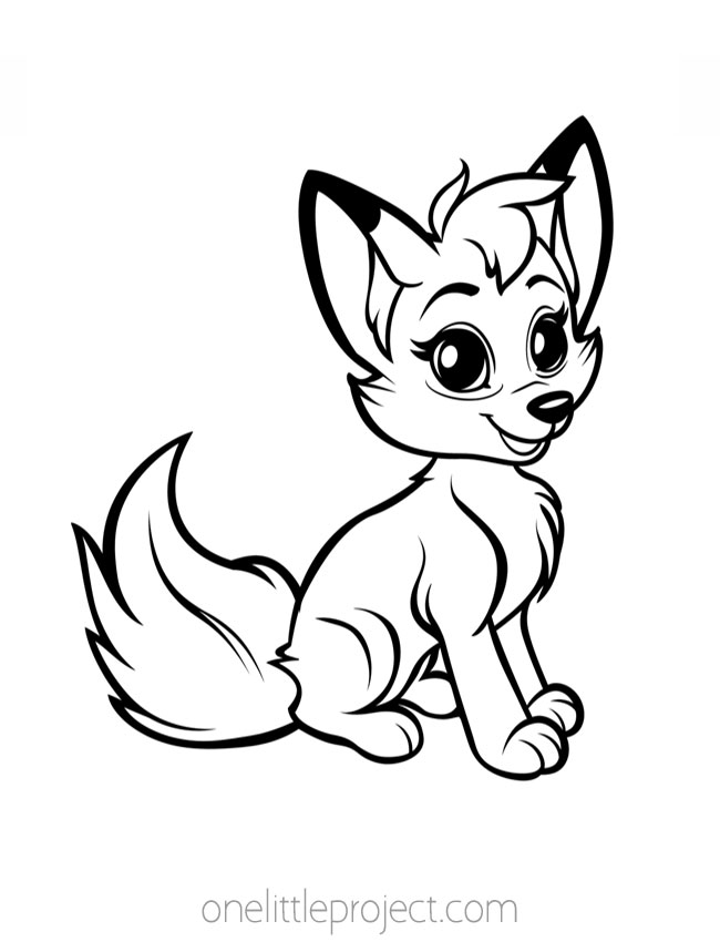 Coloring Pages Animals - fox