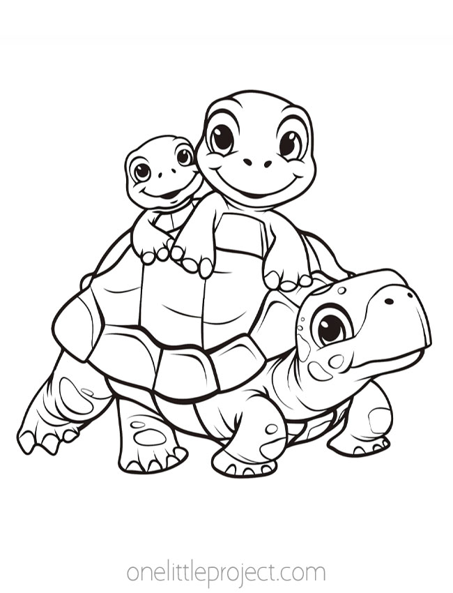 Coloring Pages Animals - turtles