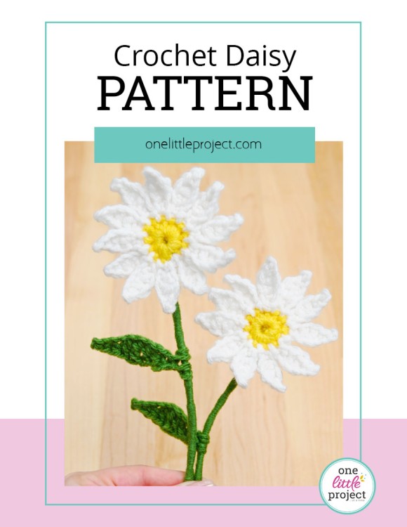 Free, printable crochet daisy pattern