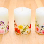 DIY Pressed Flower Candles