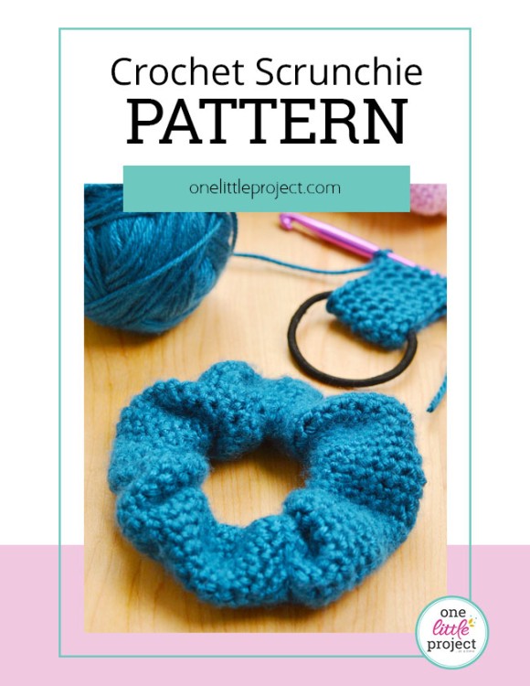 Free printable pattern for a crochet scrunchie