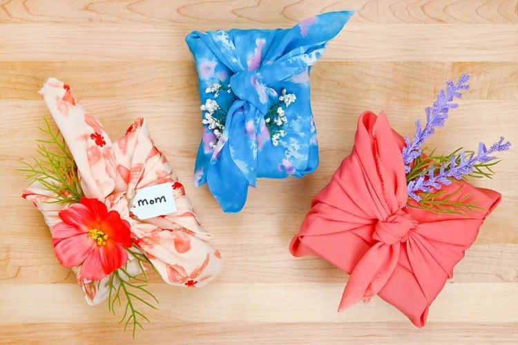 Furoshiki Fabric Gift Wrapping Furoshiki gift wrap for Mother's Day