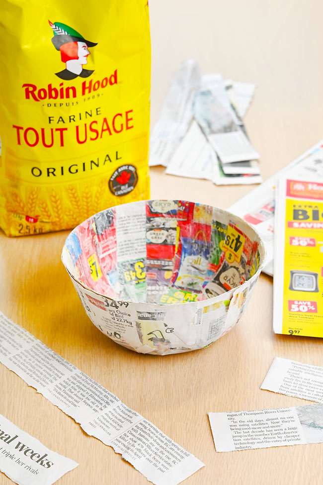 Easy step by step instructions for how to make paper mache