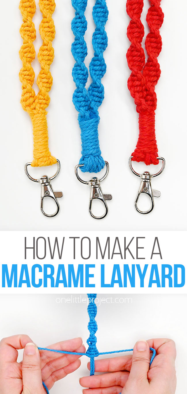 Instructions how to make a macrame lanyard