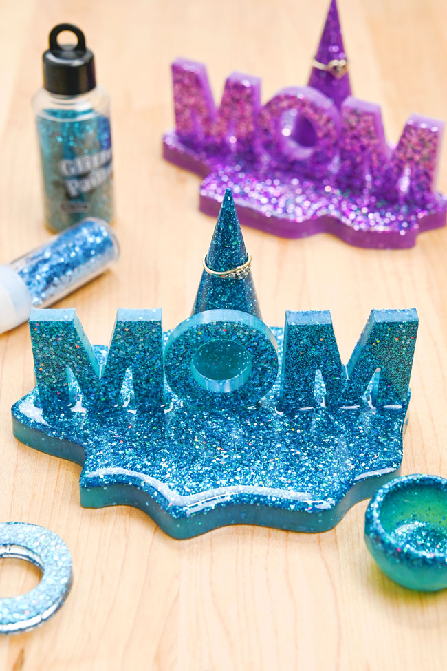 Mother's Day gift made with resin and glitter