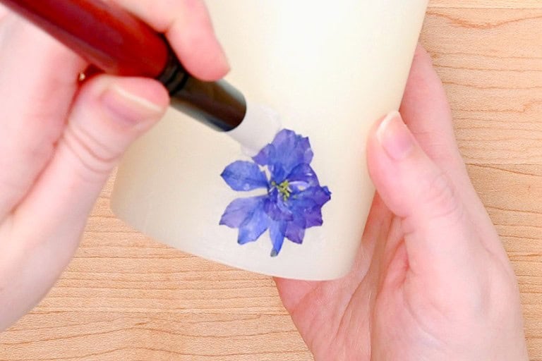 DIY Pressed Flower Candles | How to Make Dried Flower Candles