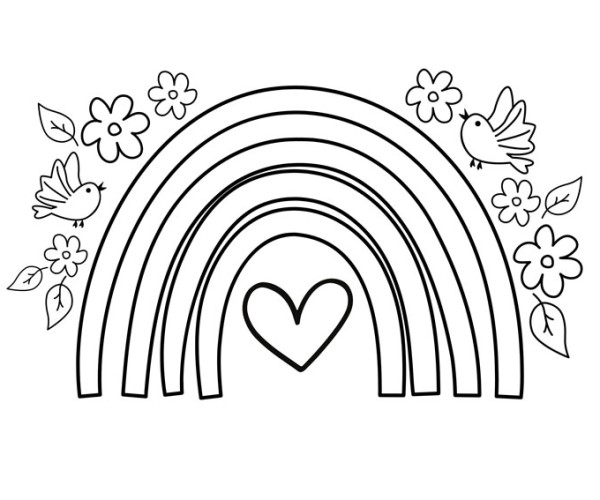 Rainbow Coloring Page