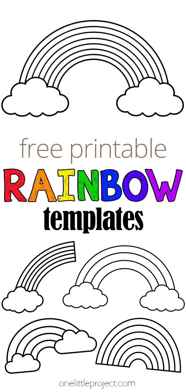 Free printable rainbow templates, outlines, and shapes