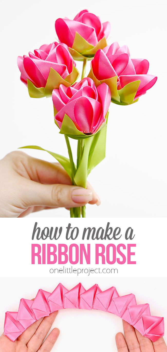How to make roses from silk ribbon