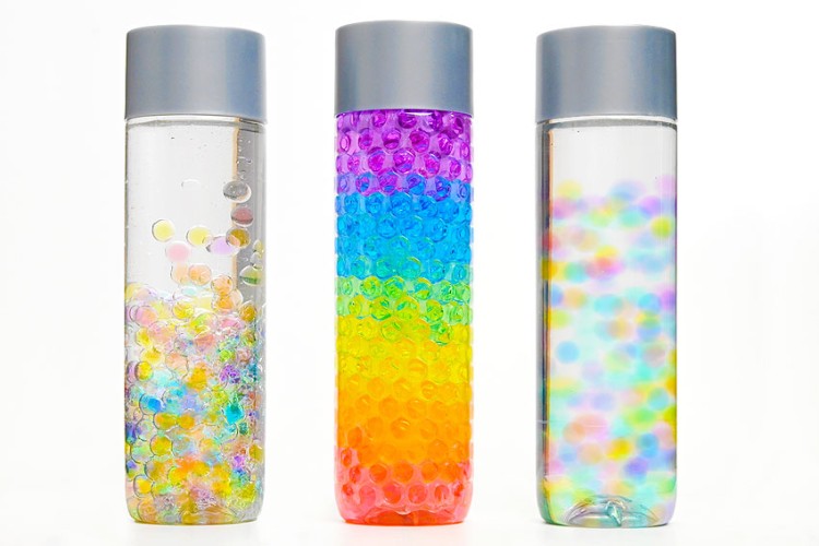 DIY sensory bottles made with water beads