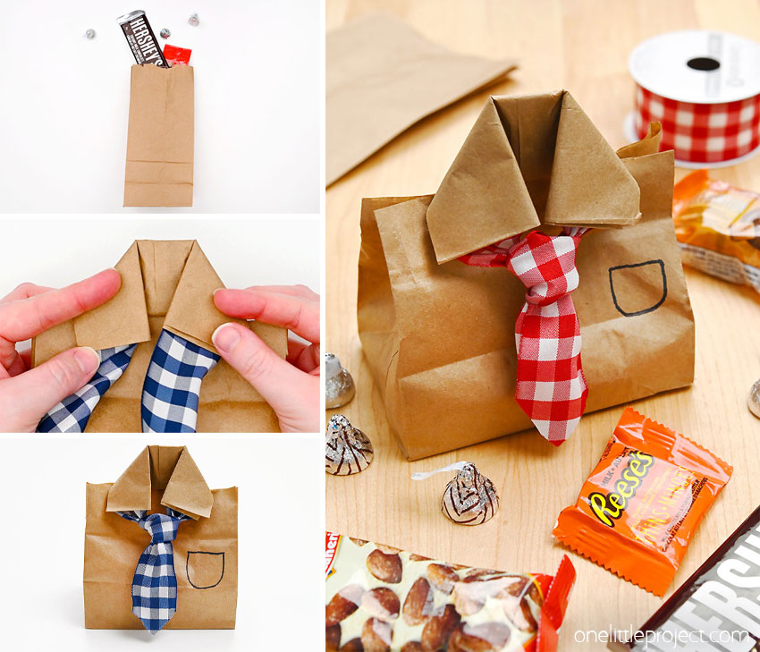 How to make a Father's Day paper bag craft